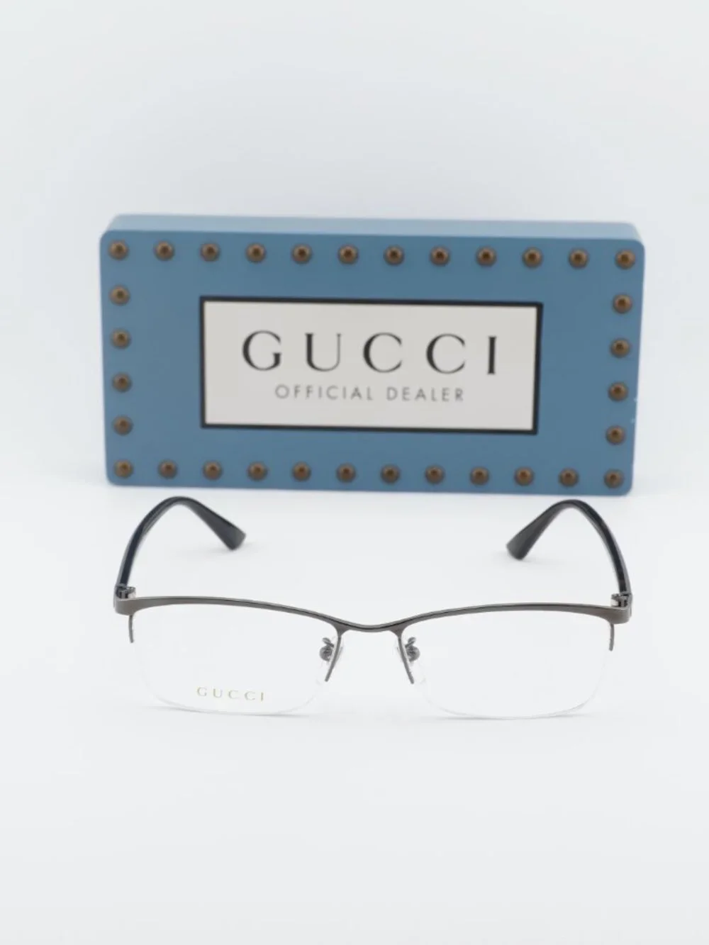 Gucci GG0856OJ 003 Rectangle Eyeglasses 56mm - Ruthenium